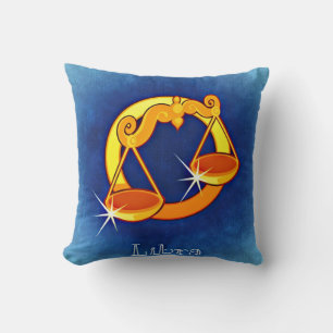 Cojín Decorativo Libra de la muestra del zodiaco
