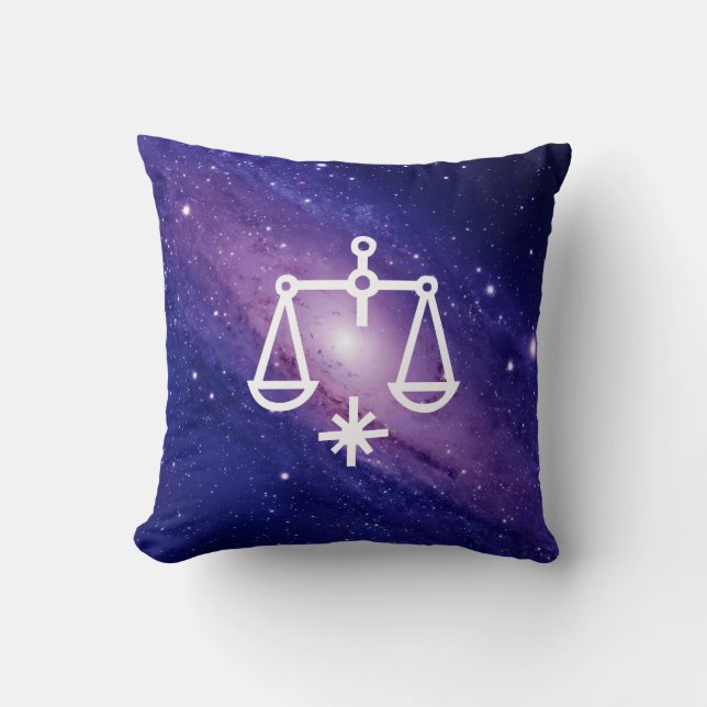 Cojín Decorativo libra del、 del 天秤座, constelación (zodiaco) (Anverso)