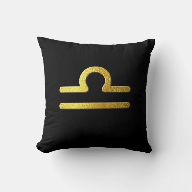 Cojín Decorativo Libra dorada (Anverso)