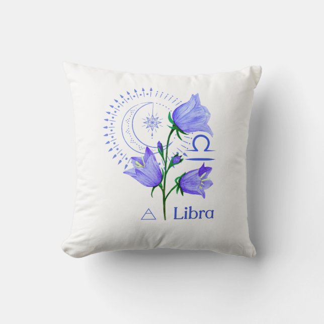 Cojín decorativo Libra Rótulo Zodiac (Anverso)