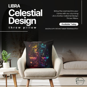 Cojín decorativo Libra Zodiac de Diseño Celeste