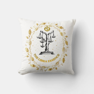 Cojín Decorativo Libra Zodiaco Lujo Estética Estrellas Arte
