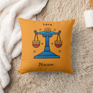 Cojín Decorativo Libra Zodiaco Retro Pop Art - Regalo Personalizado