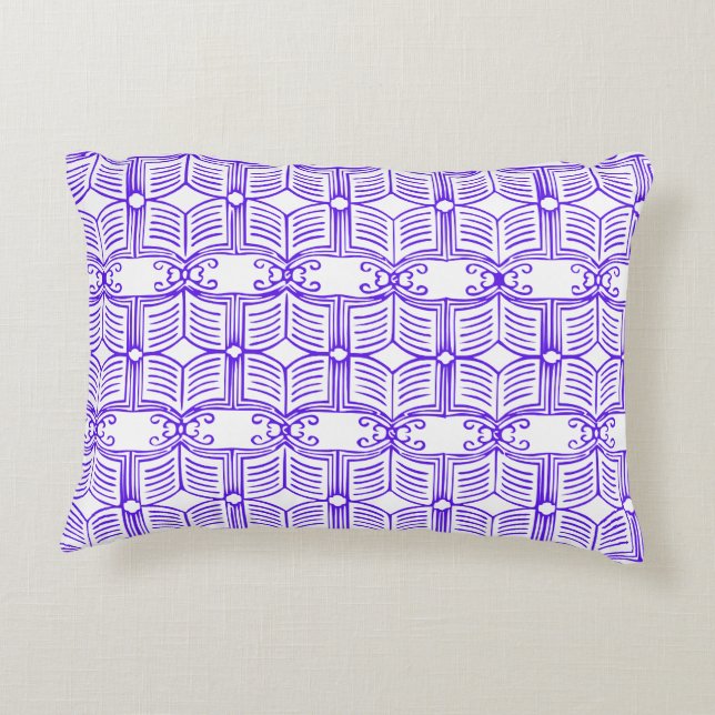 Cojín Decorativo Library Book Pattern  (Reverso)