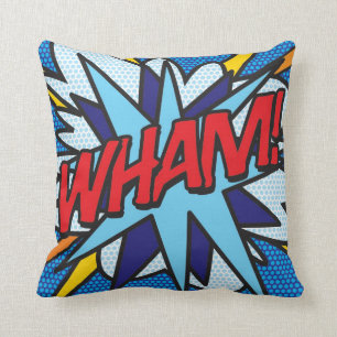 Cojín Decorativo Libro de Cómic Divertido Arte Pop Moderno WHAM OMG
