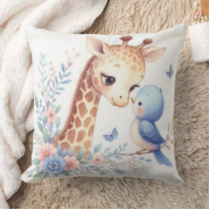 Cojín Decorativo Libro De Historias Woodland Babies Giraffe And Blu