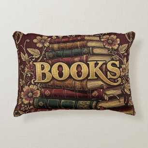 Cojín Decorativo Libros Amantes De Los Libros Escritores Lectores B