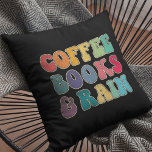 Cojín Decorativo Libros de café y lluvia<br><div class="desc">Libros,  almohadas de café y lluvia: es la combinación perfecta para los amantes del libro y los adictos al café.</div>