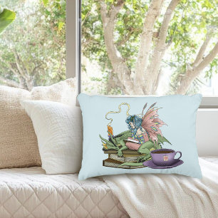 Cojín Decorativo Libros de Dragón Hada Amistad Té