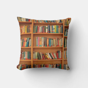Cojín Decorativo Libros en fondo de estantería