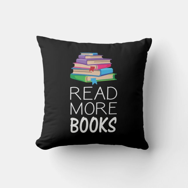 Cojín Decorativo Libros - Leer Más Libros (Anverso)