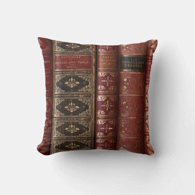 Cojín Decorativo Libros muy antiguos (Anverso)