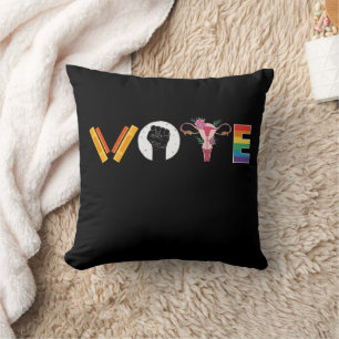 Cojín Decorativo Libros VOTE Uterus Apoyo LGBT