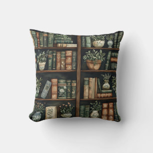Cojín decorativo Libros y Flores