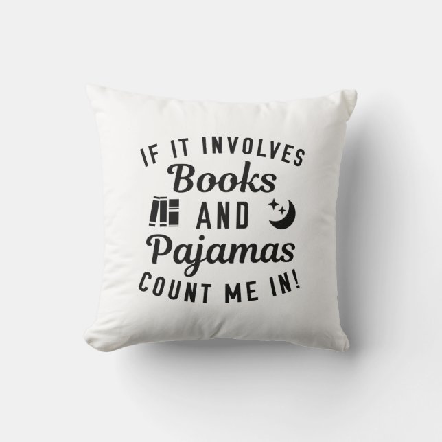 Cojín Decorativo Libros Y Pijamas (Anverso)