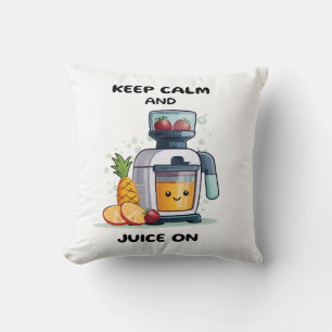 Cojín Decorativo Licuadora de Frutas Mantén la Calma y Licúa Salud
