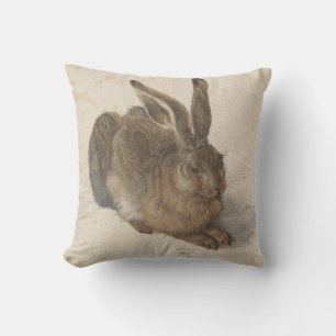 Cojín Decorativo Liebre al estilo vintage de Albrecht Dürer