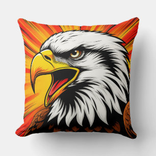 Cojín Decorativo Lienzo del Águila Americana – Regalo de Libertad