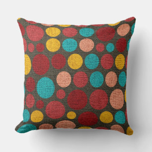 Cojín Decorativo Lienzo retro con pinta de punto #3