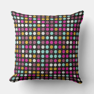 Cojín Decorativo Lienzo retro con pinta de puntos #4