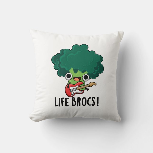 Cojín Decorativo Life Brocs Funny Veggie Broccoli Pun (Anverso)