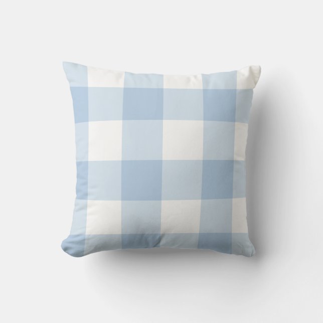 Cojín decorativo Light Blue Gingham (Anverso)