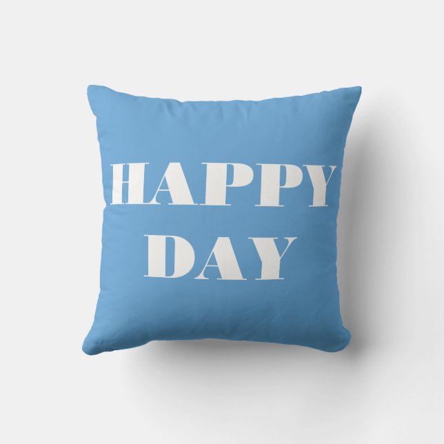 Cojín decorativo Light Blue Happy Day (Reverso)