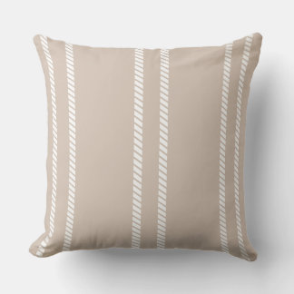 Cojín Decorativo Light Brown with Stripes Throw Pillow