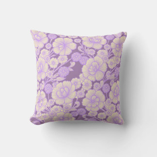 Cojín Decorativo Lila Floral Barroco 💜