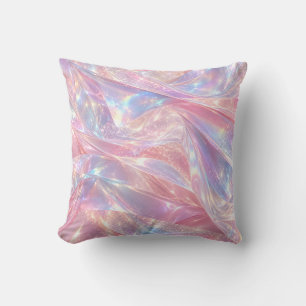 Cojín Decorativo Lila Rosa Holográfico Aurora Flow