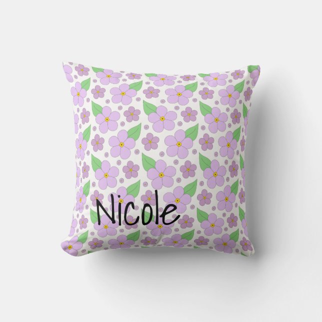 Cojín Decorativo Lilac Flowers Pillow (Anverso)
