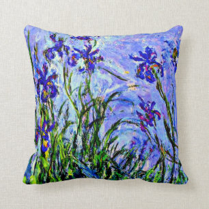 Cojín Decorativo Lilac Irises de Claude Monet,