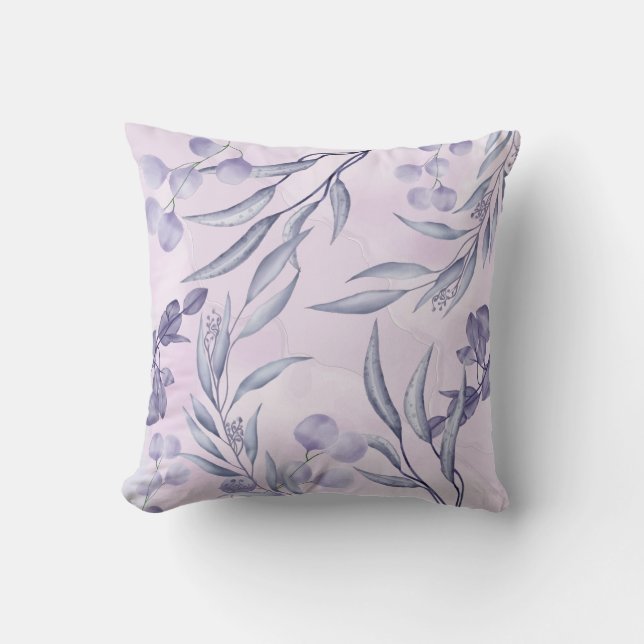 Cojín Decorativo Lilac Lavender Floral (Anverso)