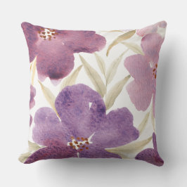 Cojín Decorativo Lilacs sobre acuarela