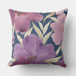 Cojín Decorativo Lilacs sobre acuarela