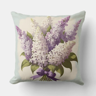 Cojín Decorativo Lilas hermosas de primavera