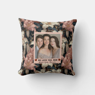 Cojín Decorativo Lilios Flor Madre Momia Estética Victoriana