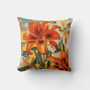 Cojín Decorativo Lily Collage Scarf Design Mockup