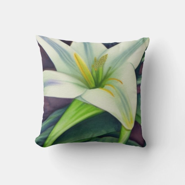 Cojín Decorativo Lily de Pascua (Anverso)
