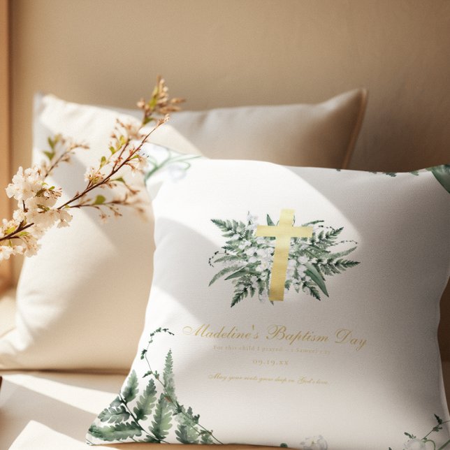 Cojín Decorativo Lily del Valle | Baptismo Christening Keepsake (Subido por el creador)