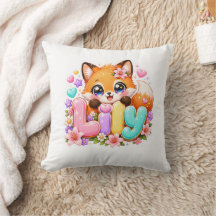 Lily Fox Kawaii Bonito Nombre Floral Madera Rosa P