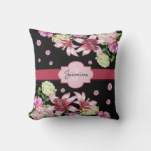 Lily y Peony Floral Black