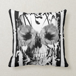 Cojín Decorativo Limbo, cráneo con los ojos de la amapola