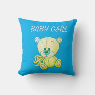 Cojín decorativo Lime Green Teddy Bear