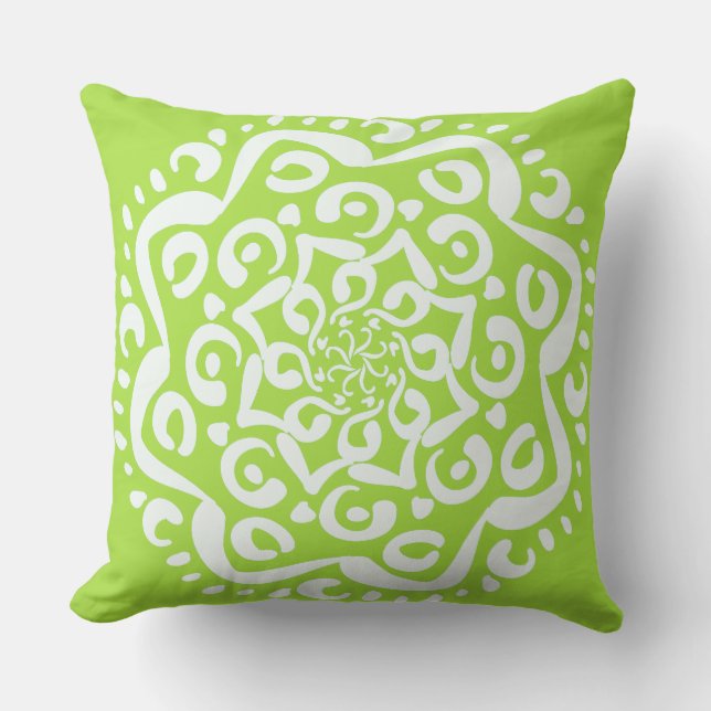 Cojín Decorativo Lime Mandala (Anverso)