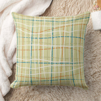 Cojín Decorativo Lime Ochre Verde azulado y Off White Planteado Dis