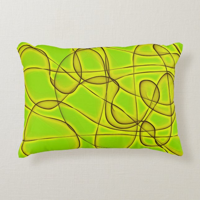 Cojín Decorativo Lime y senderos (Anverso)