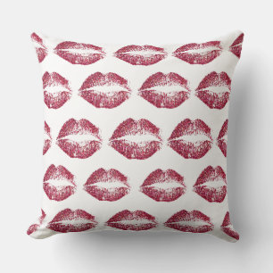 Cojín Decorativo Límites de Purpurina rojo #4
