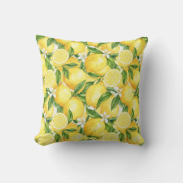 Cojín Decorativo Limón en acuarela