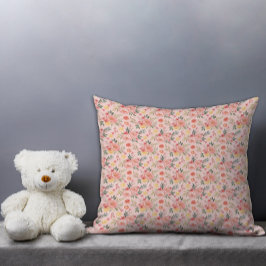 Cojín Decorativo Limon  Peonía floral rosa Patrón rústico 